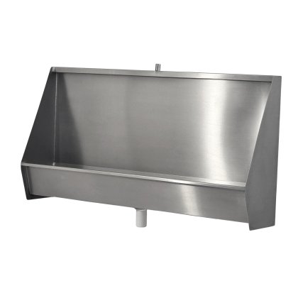 Classic Stainless Steel Wall Hung Urinals 900mm To 2400mm Long Classic Stainless Steel Wall Hung Urinals 900mm To 2400mm Long
