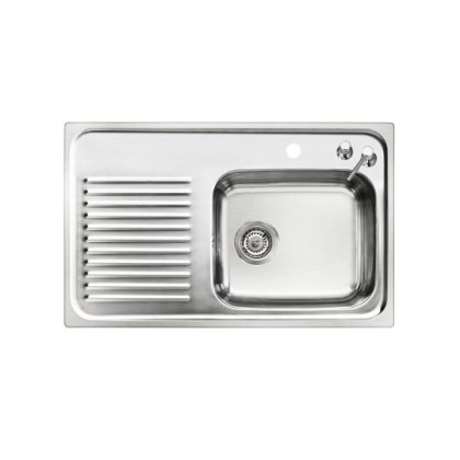 Small Single Bowl Sink With Drainer and Soap Dispenser Small Single Bowl Sink With Drainer and Soap Dispenser