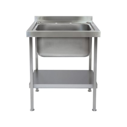 750mm Single Bowl Catering Sink on a Frame 650mm Projection 750mm Single Bowl Catering Sink on a Frame 650mm Projection