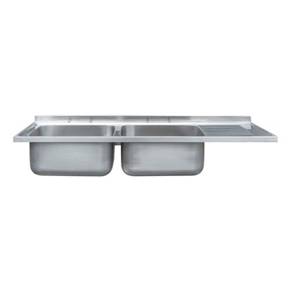 1800mm Double Bowl Single Drainer Catering Sink Tops 650mm Projection 1800mm Double Bowl Single Drainer Catering Sink Tops 650mm Projection