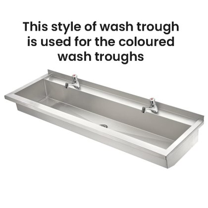 Coloured Wash Trough Stainless Steel