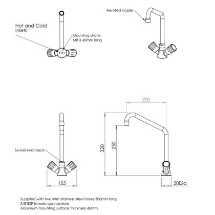 Monobloc Mixer Laboratory Tap