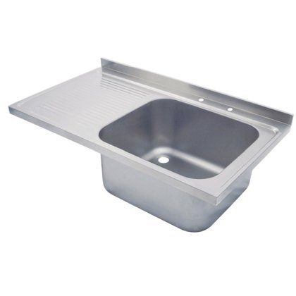 1200mm & 1500mm Single Bowl Single Drainer Catering Sink Top 650mm Projection 1200mm & 1500mm Single Bowl Single Drainer Catering Sink Top 650mm Projection
