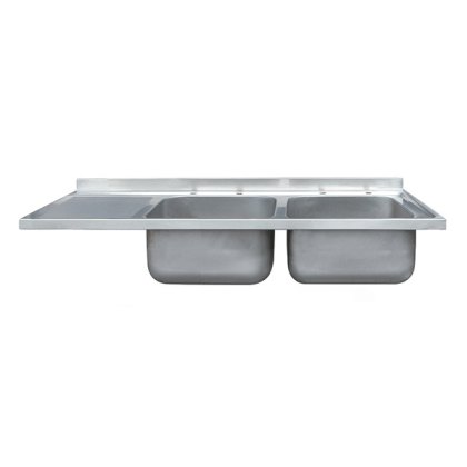 1500mm Double Bowl Single Drainer Catering Sink Tops 600mm Projection 1500mm Double Bowl Single Drainer Catering Sink Tops 600mm Projection