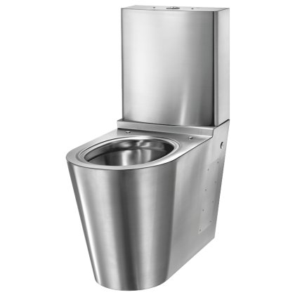 Close Coupled Toilet - Stainless Steel Close Coupled Toilet - Stainless Steel