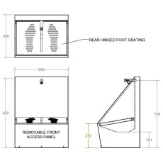 Wudu Foot Wash Troughs - Single