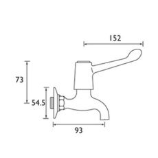 6 Inch Lever Operated Bib Taps 6 Inch Lever Operated Bib Taps
