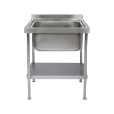 750mm Single Bowl Catering Sink on a Frame 650mm Projection 750mm Single Bowl Catering Sink on a Frame 650mm Projection