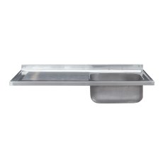 1200mm Single Bowl Single Drainer Catering Sink Top 600mm Projection 1200mm Single Bowl Single Drainer Catering Sink Top 600mm Projection