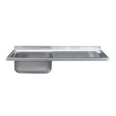 1200mm Single Bowl Single Drainer Catering Sink Top 600mm Projection 1200mm Single Bowl Single Drainer Catering Sink Top 600mm Projection