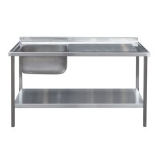 1200mm Catering Sink Bowl with Drainer on Frame 600mm Projection 1200mm Catering Sink Bowl with Drainer on Frame 600mm Projection